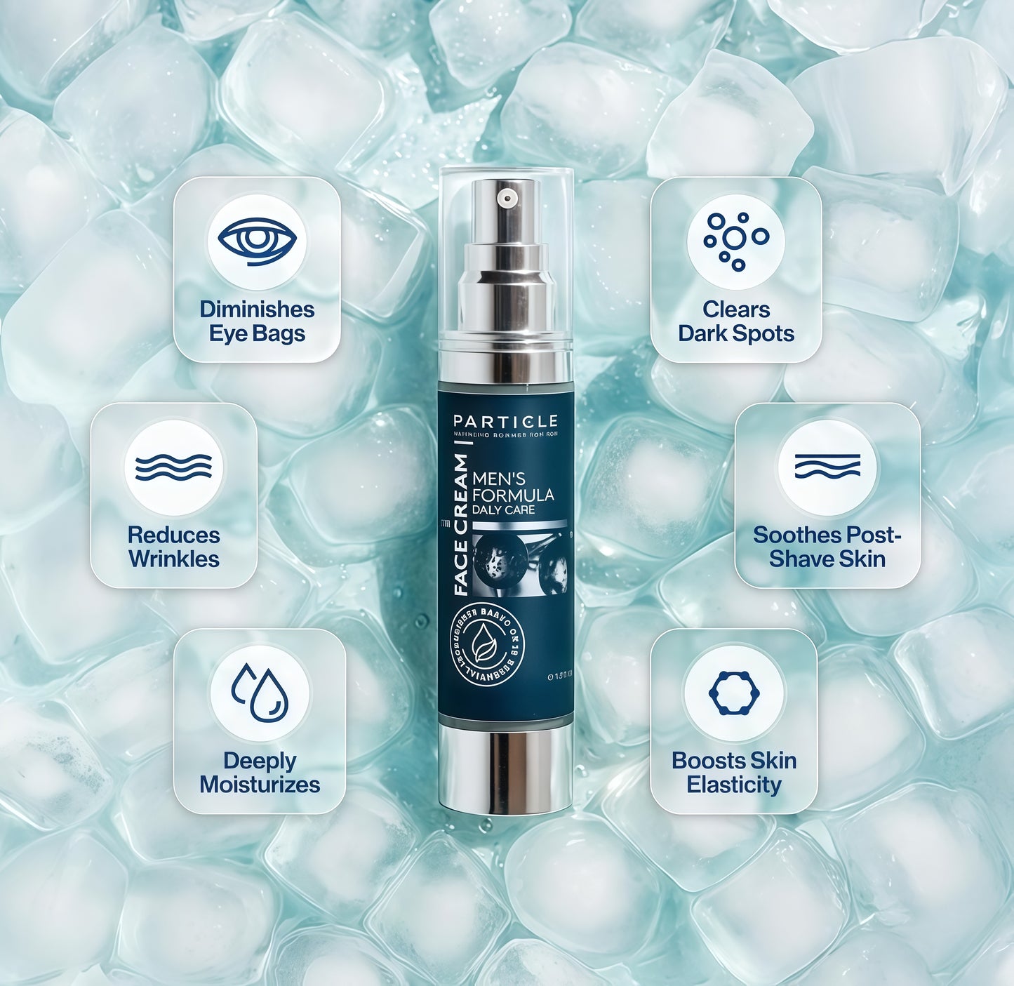 Particle 6-in-1 Face Cream for Men, Men’s Daily Hydrating Moisturizer with Vitamin C, Jojoba Oil