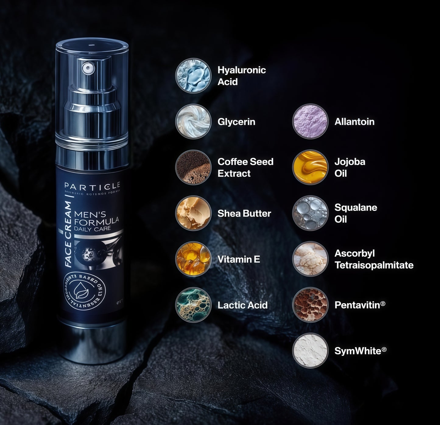 Particle 6-in-1 Face Cream for Men, Men’s Daily Hydrating Moisturizer with Vitamin C, Jojoba Oil