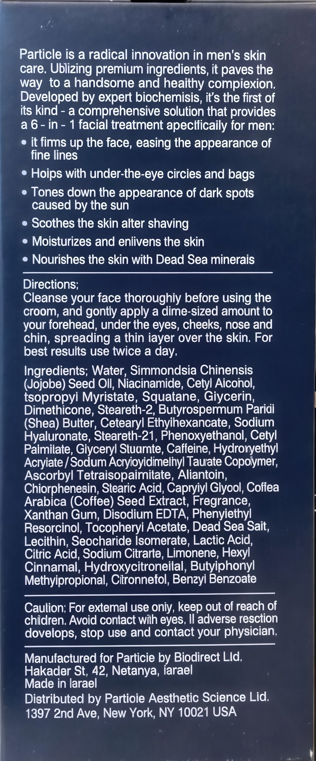 Particle 6-in-1 Face Cream for Men, Men’s Daily Hydrating Moisturizer with Vitamin C, Jojoba Oil